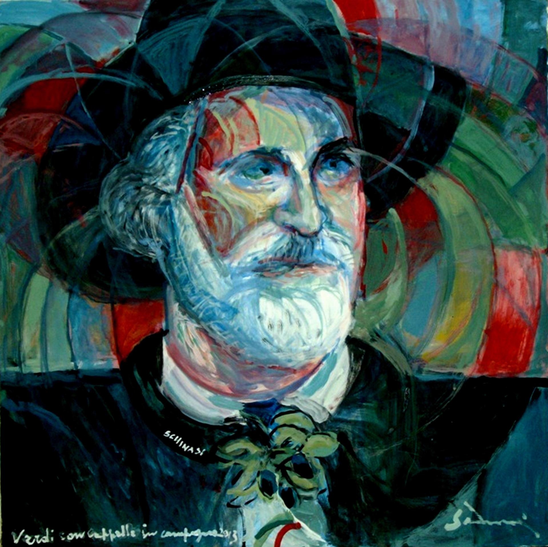 1 COVER-Giuseppe Verdi in campagna con cappello cm. 80 x 80 – 2013 –